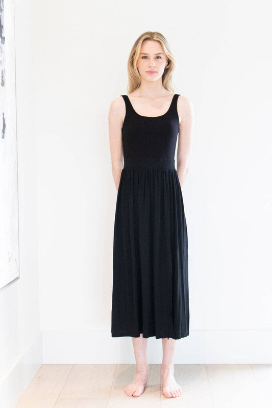 Priv Penny Ribbed Dress in Black | SZ XS-XL